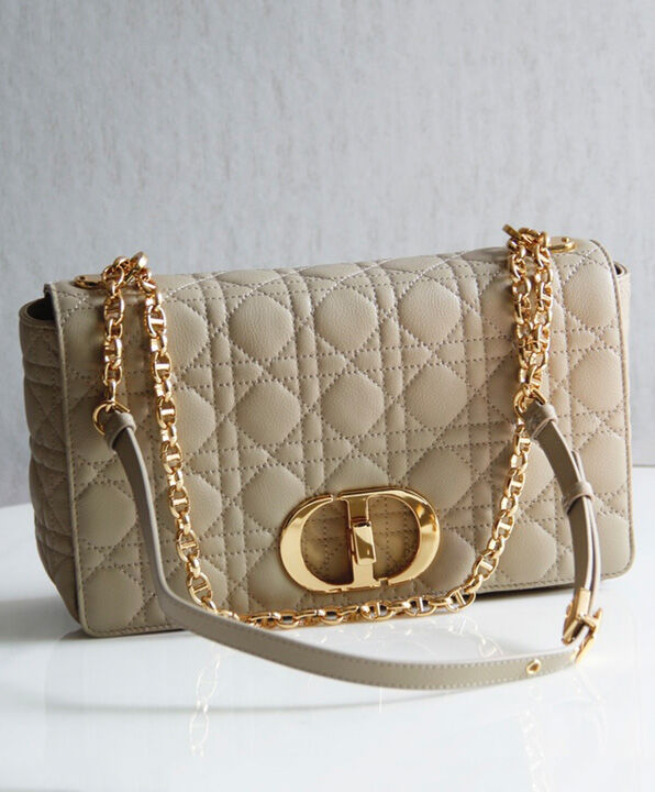 Christian Dior Large Dior Caro Bag Cream